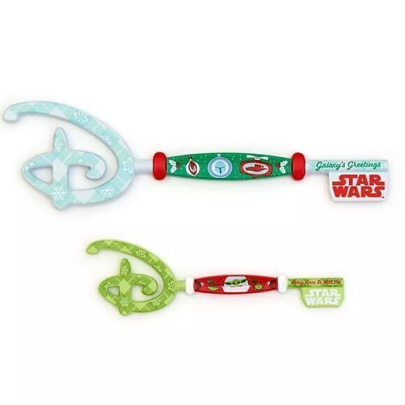 Star Wars The Mandalorian Festive Key Set New NIB Disney - Picture 3 of 6